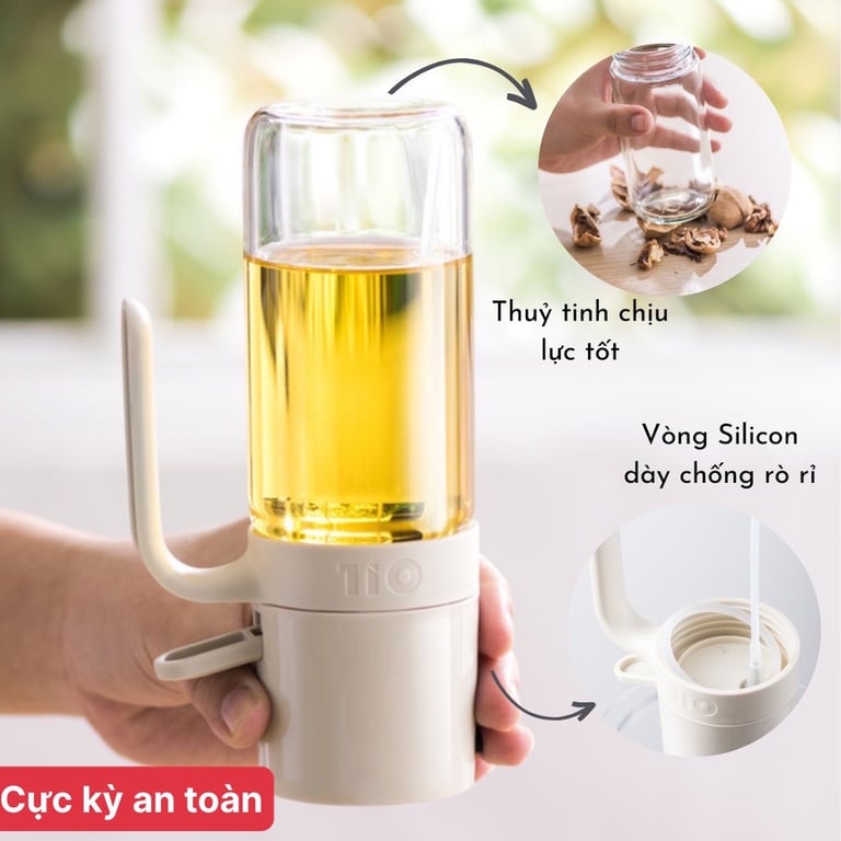 BÌNH THỦY TINH XỊT DẦU ĂN