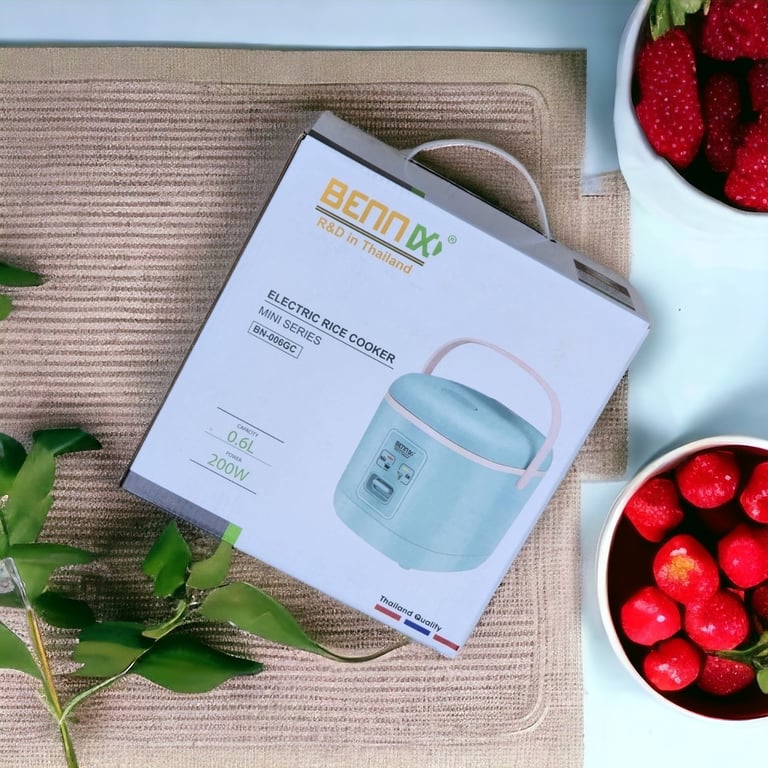 🍃 NỒI CƠM ĐIỆN MINI 0,6 LÍT BENNIX BN-006GC