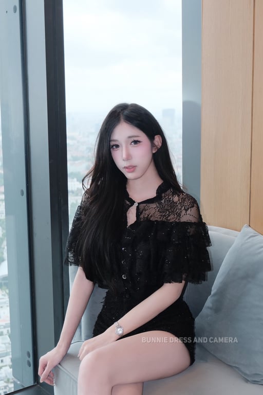 A258- Set áo bèo kim sa đen