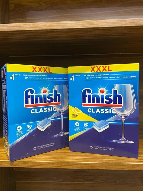 Viên rửa chén bát tổng hợp Finish Classic 90 viên hương chanh