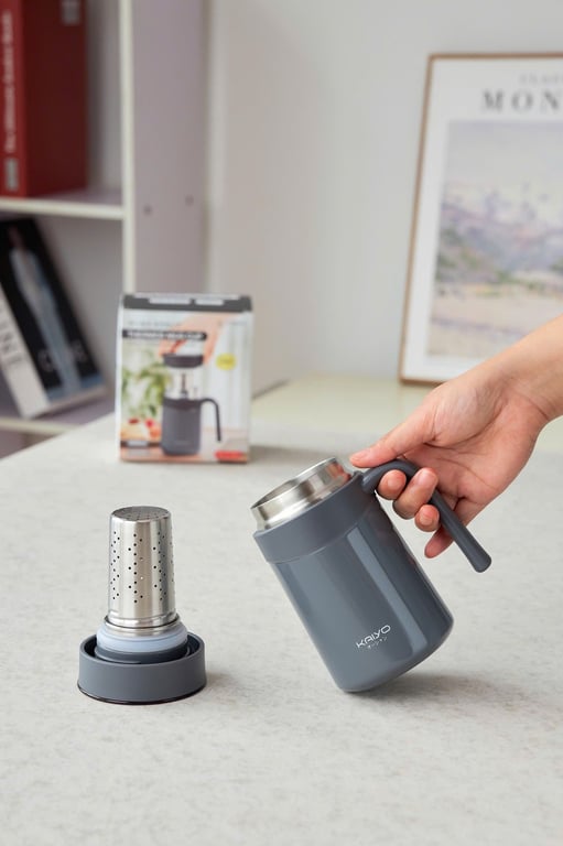 Cốc giữ nhiệt inox 304 kèm lọc trà Kaiyo 350ml
