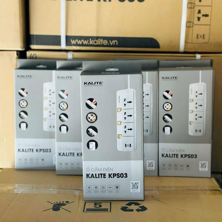 Ổ cắm điện Kalite KPS03 3000W 3 cổng USB