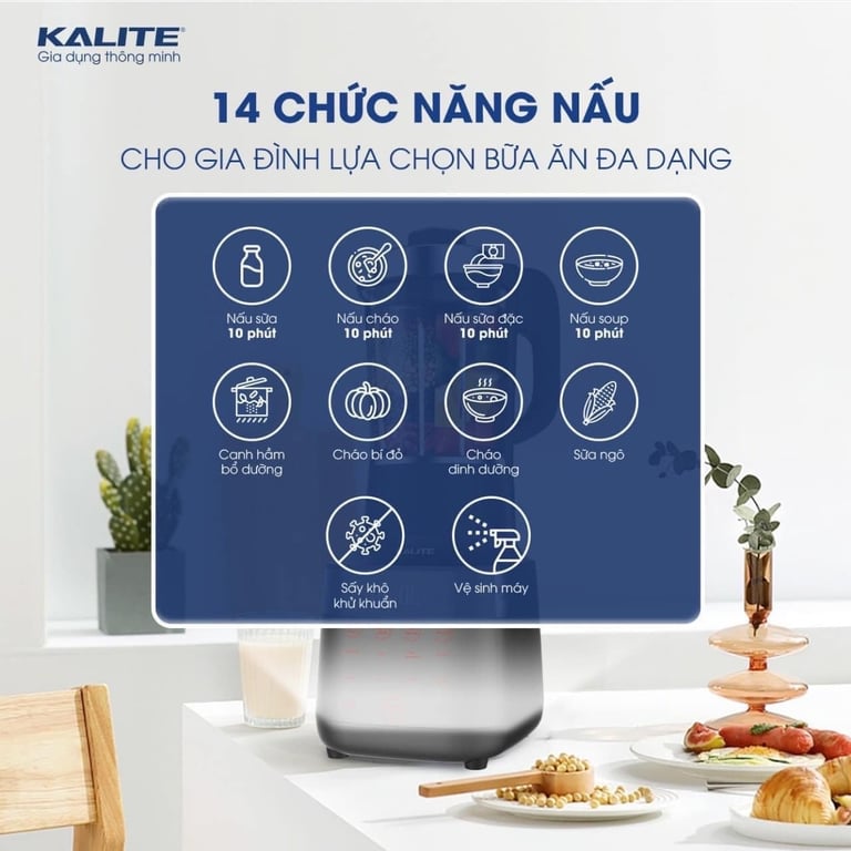 MÁY LÀM SỮA HẠT THẾ HỆ MỚI KALITE KL990P