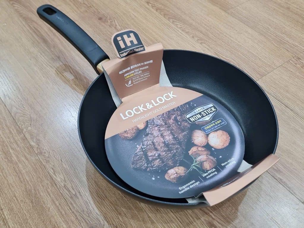 CHẢO GOLD MASTER ĐÁY TỪ LOCK&LOCK SIZE 22, 24CM