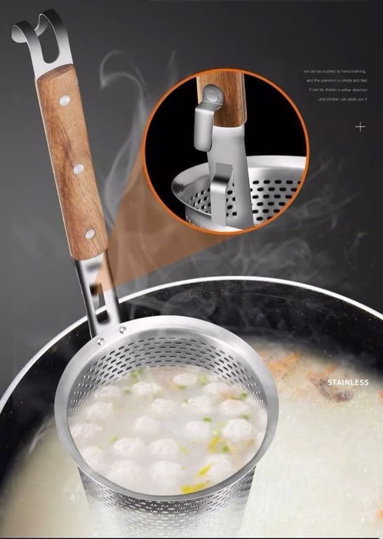 RK652 - VỢT THỦNG TRẦN BÚN PHỞ INOX 304 SIZE 16CM