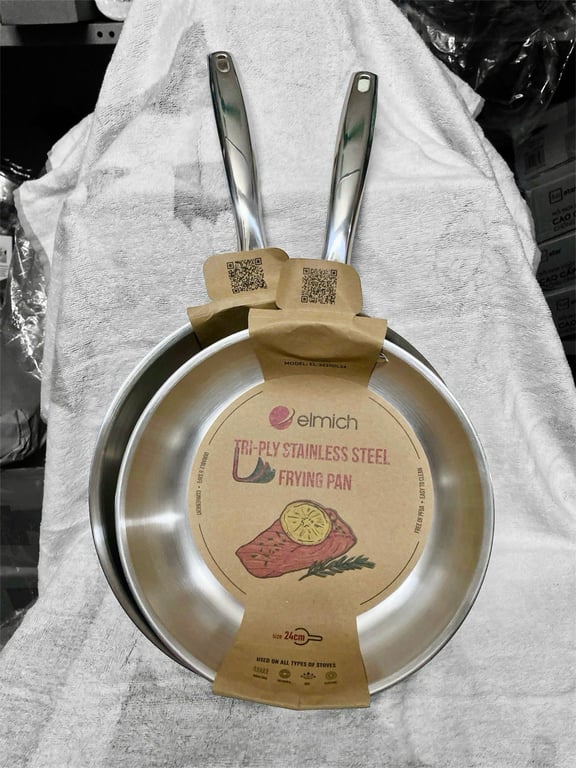 CHẢO INOX TRI-PLY ELMICH 24 26CM