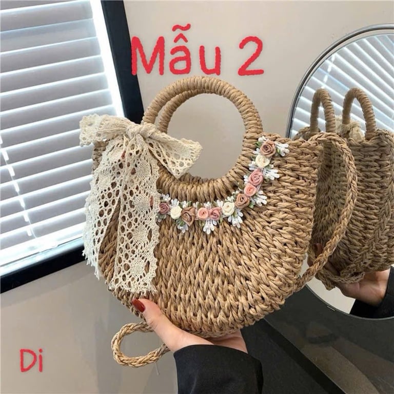 Làn cói vintage đi biển