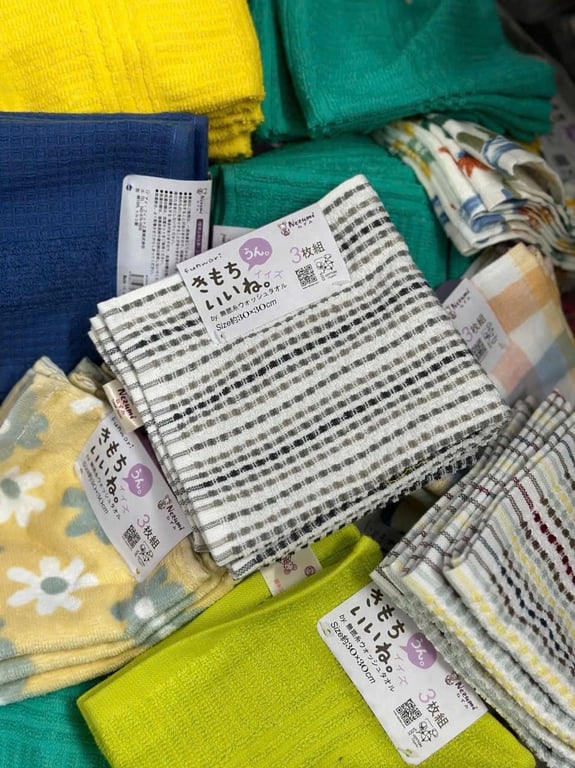 SET 3 KHĂN MẶT COTTON ORGANIC NEZUMI NHẬT 30x30CM