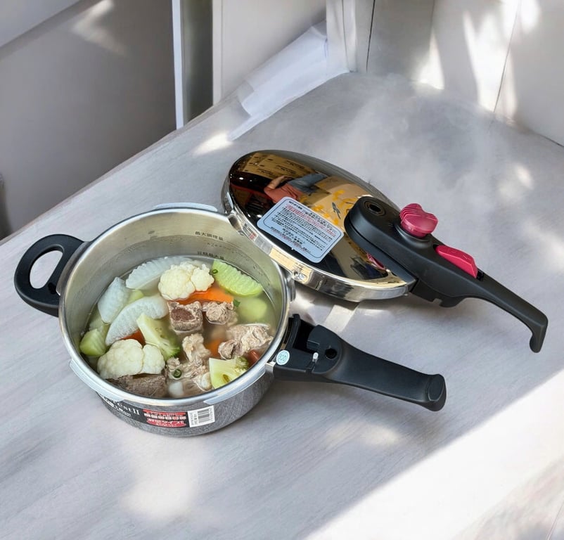 Nồi áp suất mini 2 chế độ nấu thông minh Tamahaship Nhật Bản 2.5L