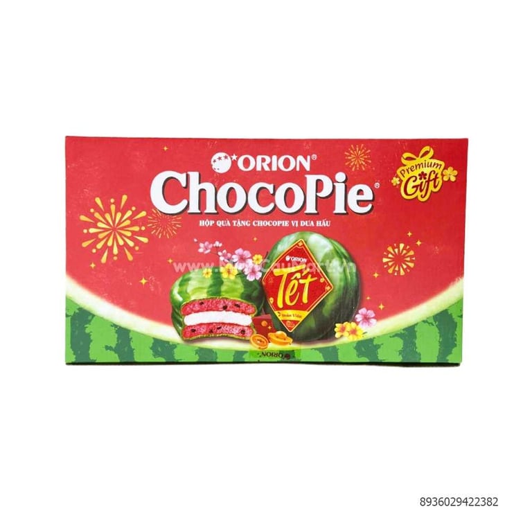 Hộp quà tặng Chocopie Khởi Xuân Như Ý - 16P [ Dưa hấu]