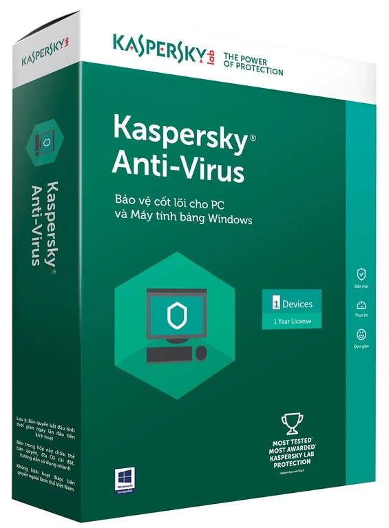 Phần Mềm Kaspersky Antivirus Cho 1 PC