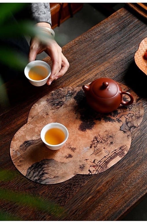 Thảm trải bàn cà phê chống thấm nước phong cách Trung Hoa