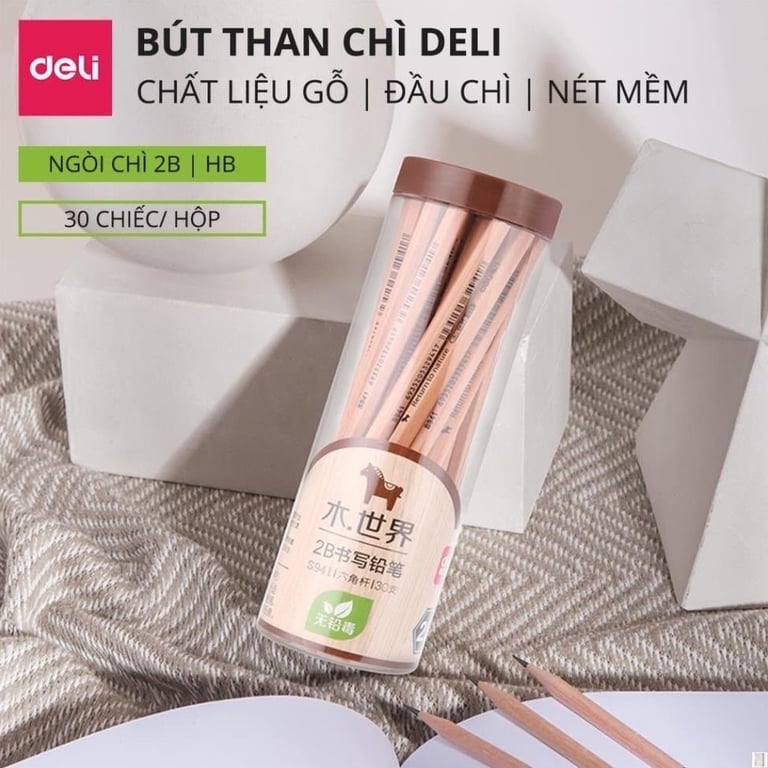HỘP 30 BÚT CHÌ LỤC GIÁC DELI