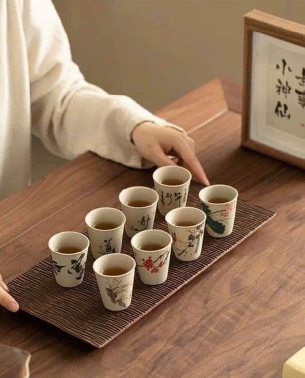 Bộ 8 cốc tử sa full hộp