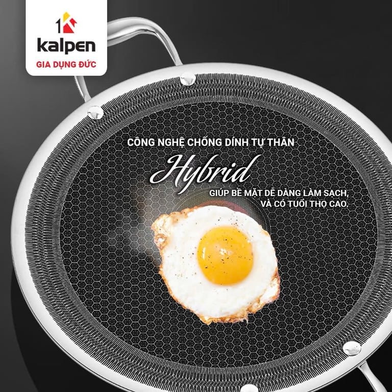Vỉ Nướng BBQ Inox 5 Lớp Kalpen Hybrid HB38 size 38cm