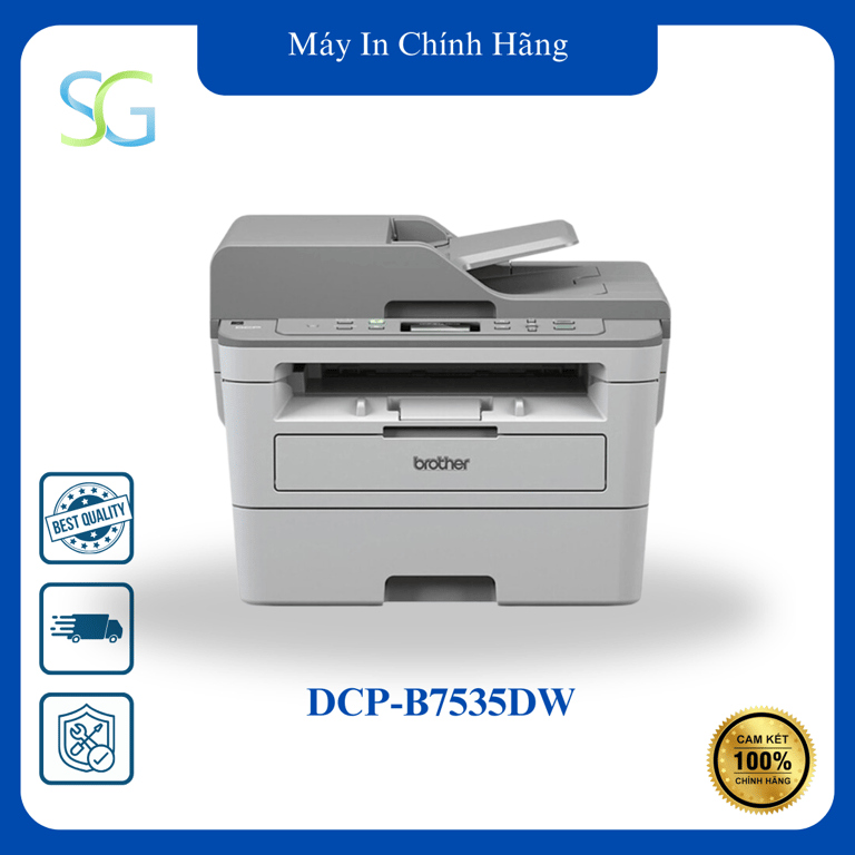 Máy In laser Đa Năng Trắng Đen Brother DCP-B7535DW (In đảo mặt, Scan ADF 1 mặt, A4, USB, LAN, WIFI)