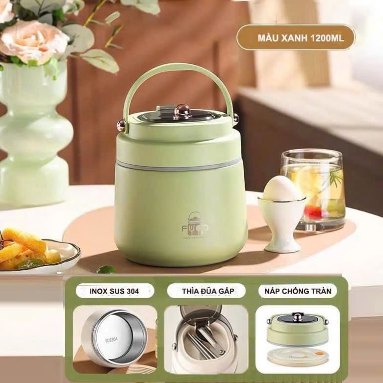 HỘP CƠM GIỮ NHIỆT INOX 304 CAO CẤP