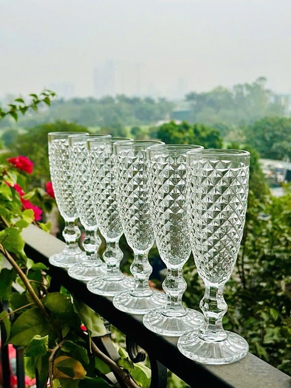 SET 6 LY RƯỢU VANG DÁNG CAO - GH002 200ml