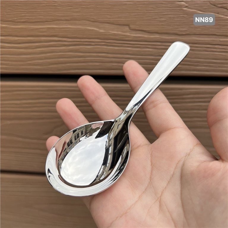 Thìa ăn phở cán ngắn ngắn inox 304 14cm