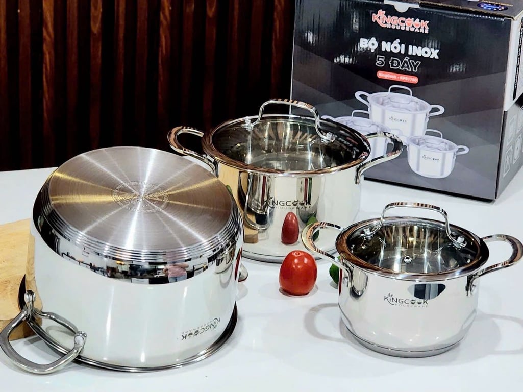 Bộ nồi inox 5 đáy Kingcook