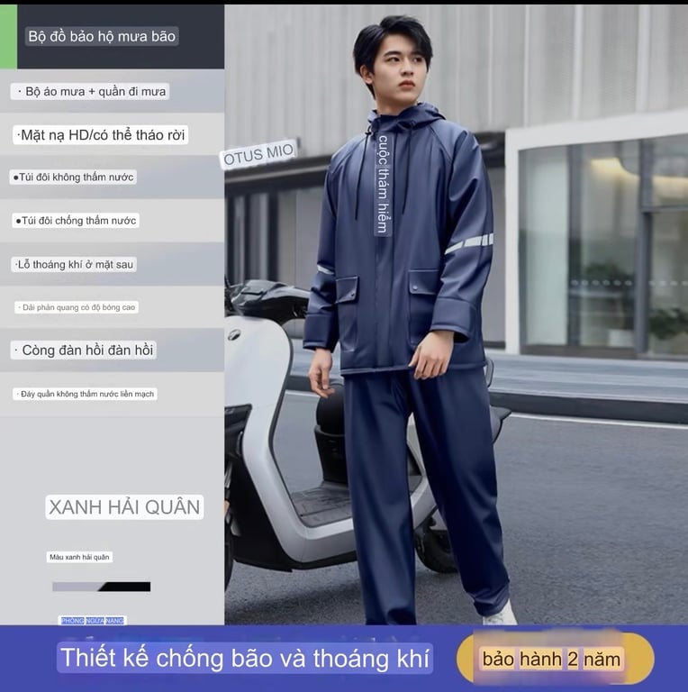 Bộ quần áo đi mưa nam nữ