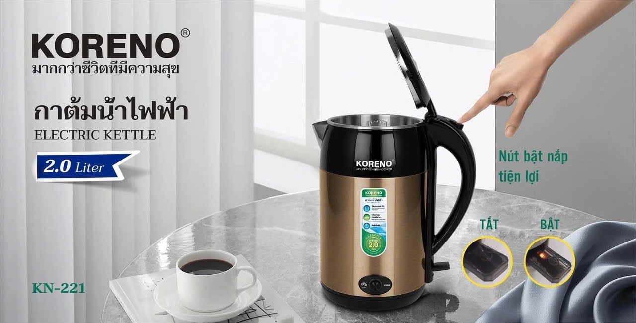 ẤM SIÊU TỐC KORENO 2L 1800W KN-221