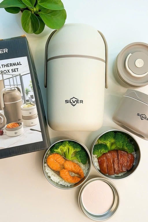 Bộ hộp cơm Silver Lunch Box Germany