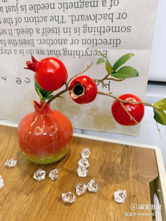 Set bình lựu đỏ