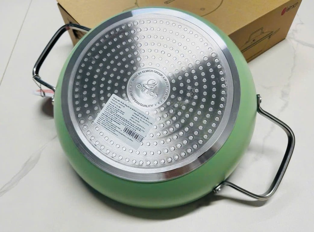 GY28 - Nồi lẩu chống dính vân đá Elmich El-5553GY28 size 28cm