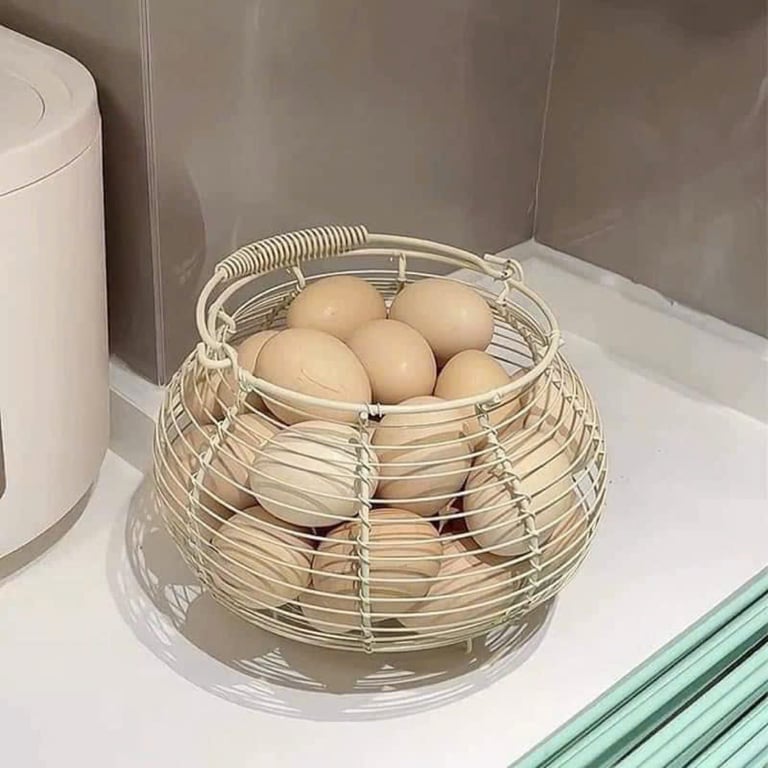 RK755 - GIỎ TRỨNG THÉP VINTAGE ĐAN THỦ CÔNG