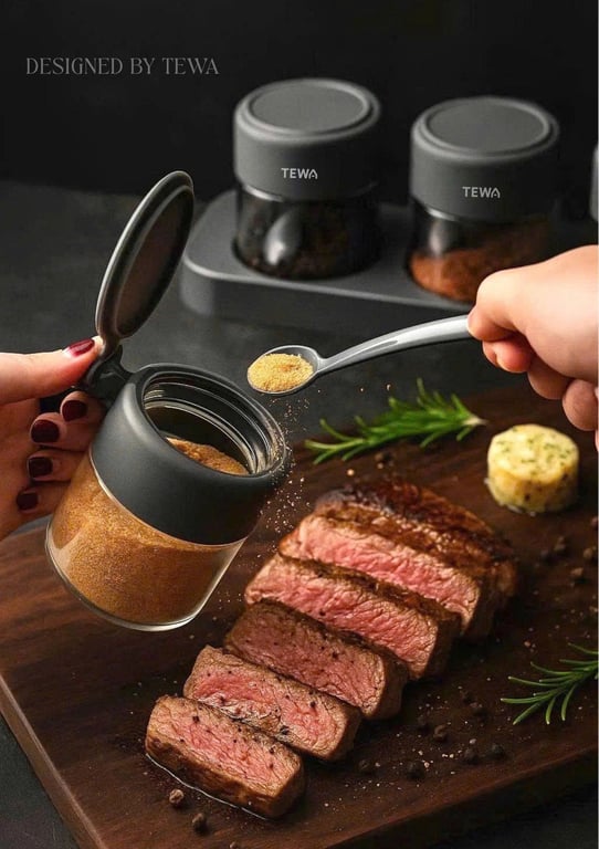 SET 3 LỌ THỦY TINH ĐỰNG GIA VỊ TEWA JAPAN – CAO CẤP & THANH LỊCH