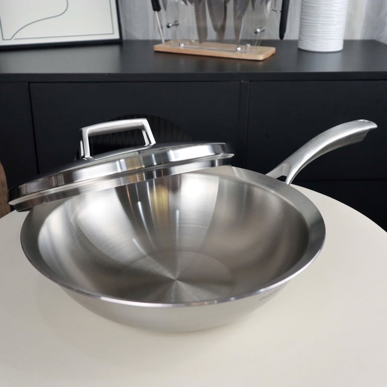 chảo xào sâu lòng 5 lớp kẹp đồng 36cm - C394