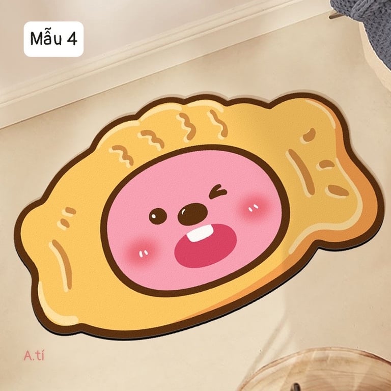 Thảm Lau Chân Silicon Hoạ Tiết Cute