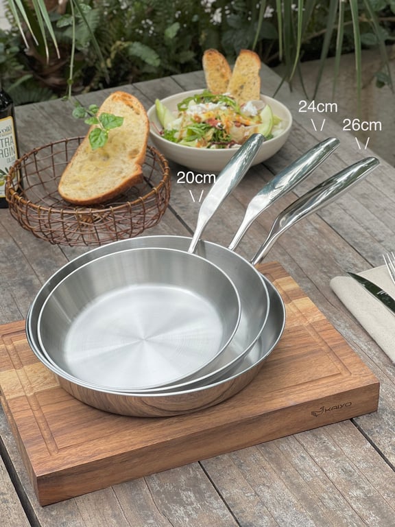 CHẢO ĐÚC INOX 316 NGUYÊN KHỐI 5-PLY KAIYO