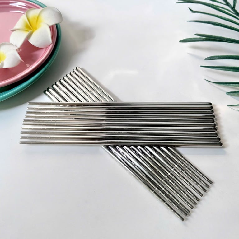 SET 10 ĐÔI ĐŨA CHÂN KHÔNG RAION NHẬT BẢN INOX 304 CAO CẤP