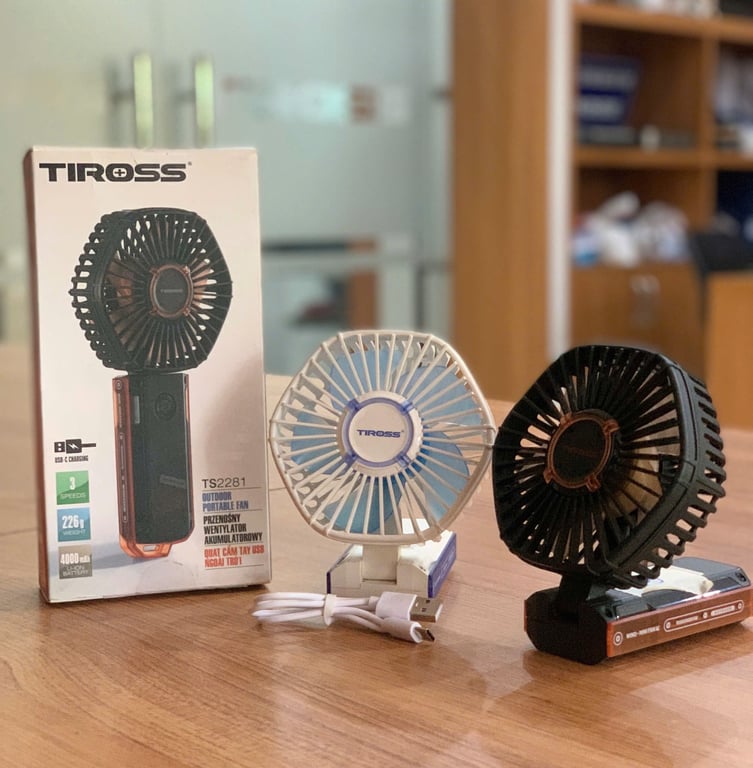 TIROSS TS2281 - CÔNG NGHỆ QUẠT SẠC CẦM TAY CAO CẤP