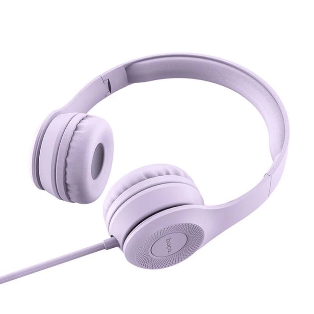 Tai Nghe Chụp Tai Hoco W21- 3 Màu Tím/Đen/Xám