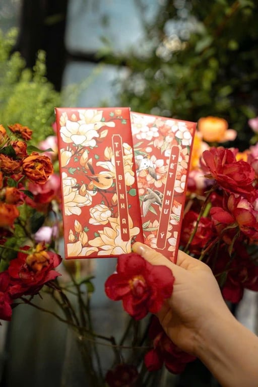 Combo 60 bao lì xì hoa cỏ mùa xuân