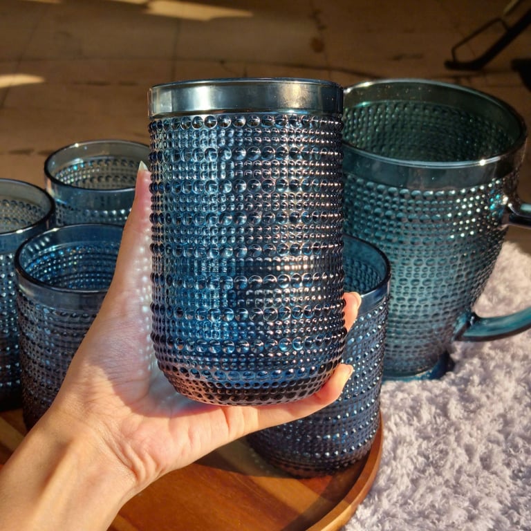 BỘ BÌNH CỐC THUỶ TINH HẠT MƯA