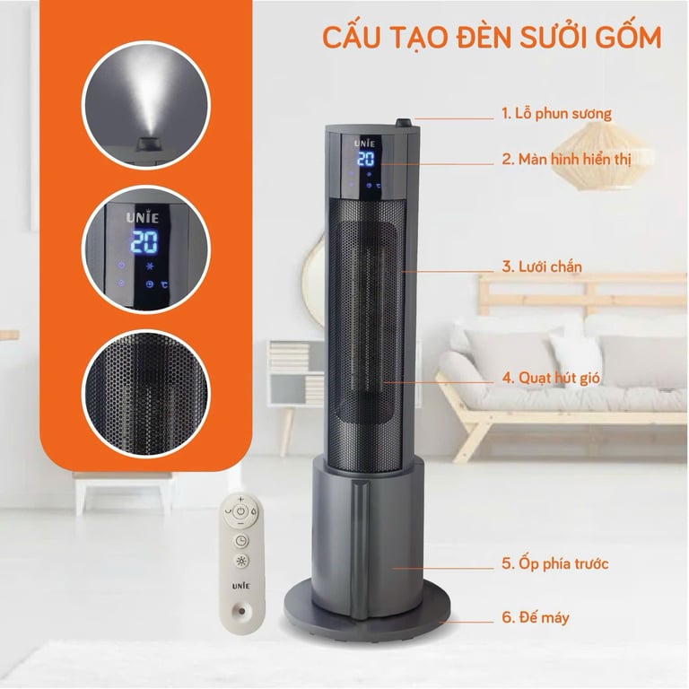 Máy sưởi gốm Ceramic UE129