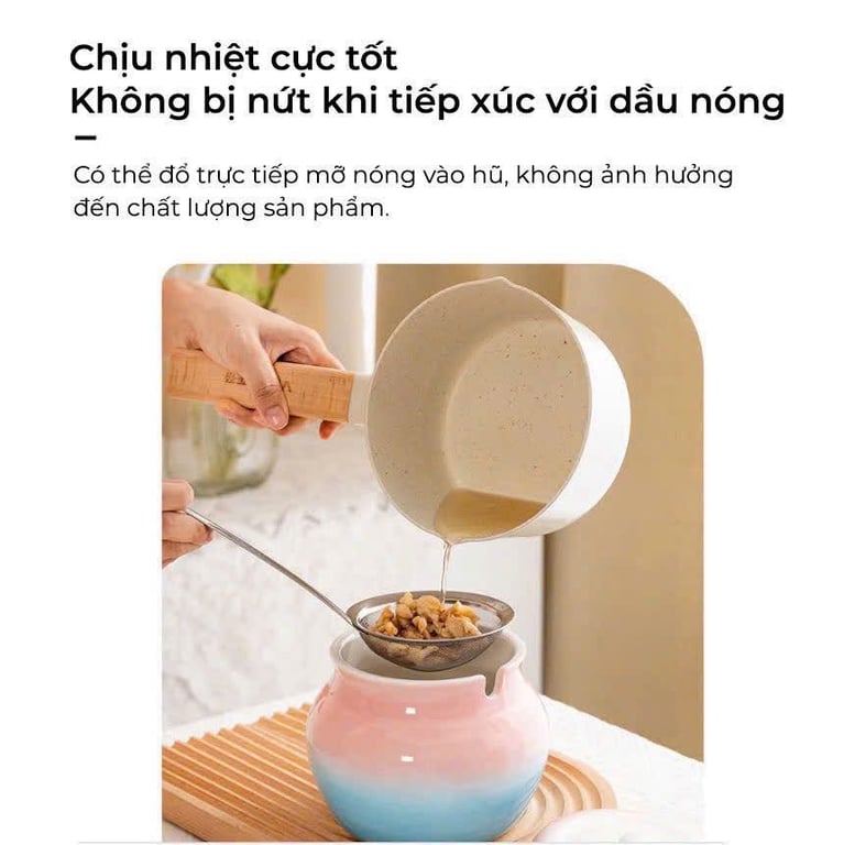 MK10- Liễn mỡ gốm sứ, dung tích 680ml