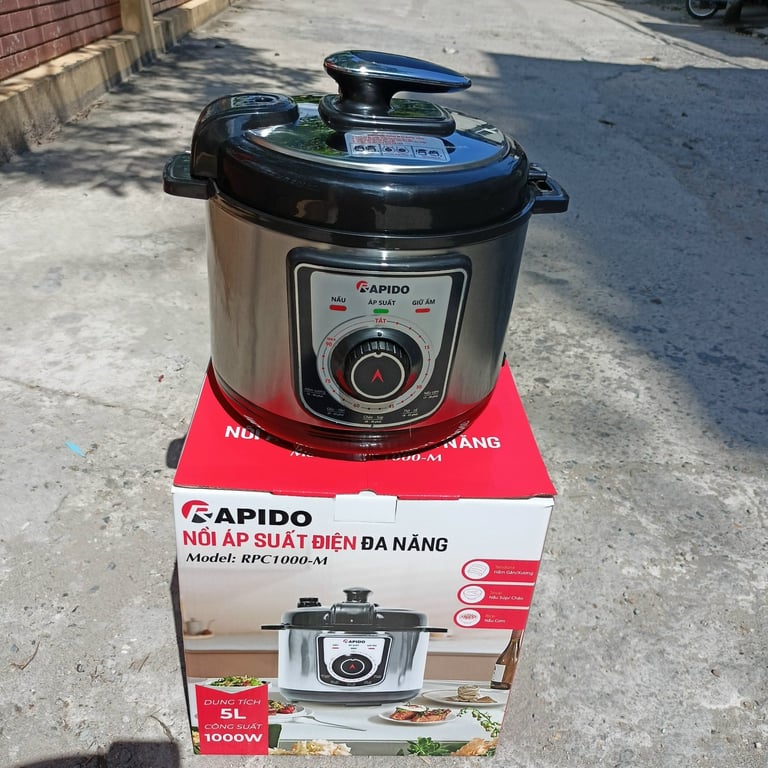 💥💥💥 NỒI ÁP SUẤT ĐIỆN ĐA NĂNG RAPIDO BẢN CƠ (NỒI ÁP SUẤT CƠ RAPIDO).
