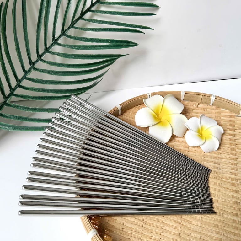 SET 10 ĐÔI ĐŨA CHÂN KHÔNG RAION NHẬT BẢN INOX 304 CAO CẤP