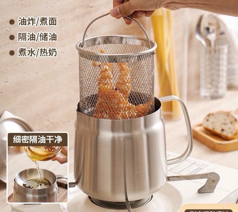 BÌNH LỌC DẦU ĂN INOX 304 CAO CẤP 2L