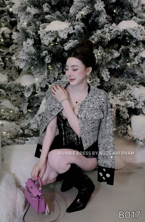 B017- áo dạ kim sa QCCC