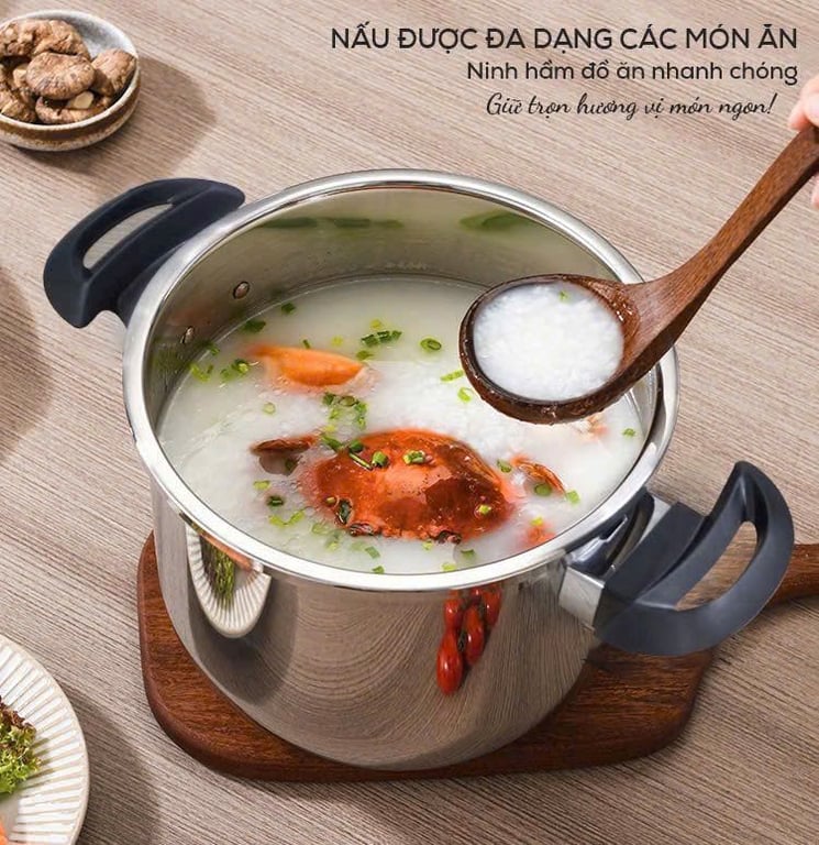 NỒI ÁP SUẤT ĐÁY TỪ SEKA 5859- Van kép 3 cấp an toàn 🔰 TẶNG KÈM VUNG KÍNH 4L & 6 L