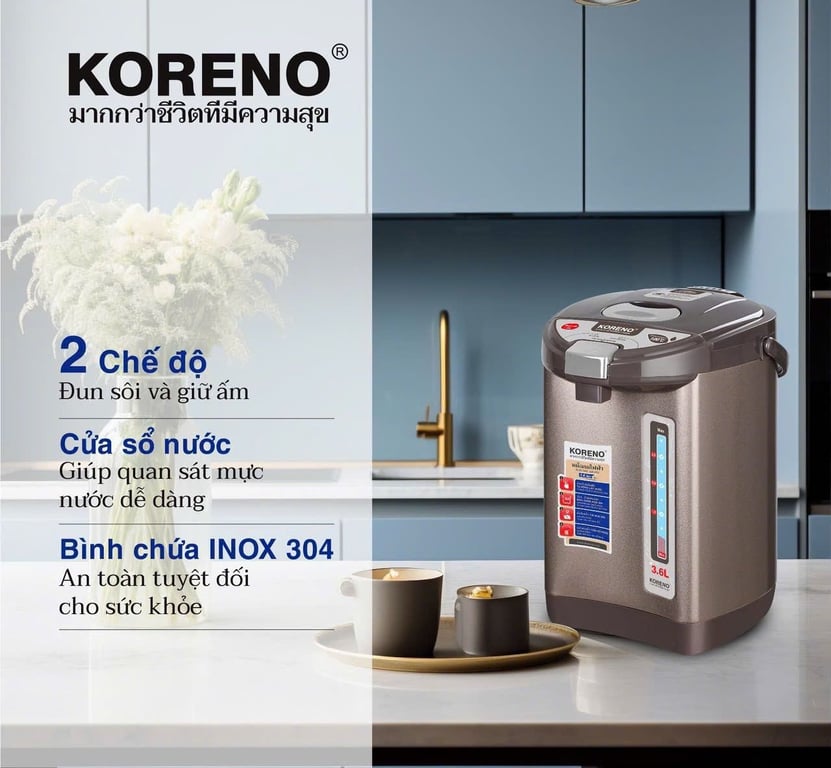 𝑩𝒊̀𝒏𝒉 𝒕𝒉𝒖̉𝒚 đ𝒊𝒆̣̂𝒏 𝑲𝑶𝑹𝑬𝑵𝑶 3.6 lít và 5 lít