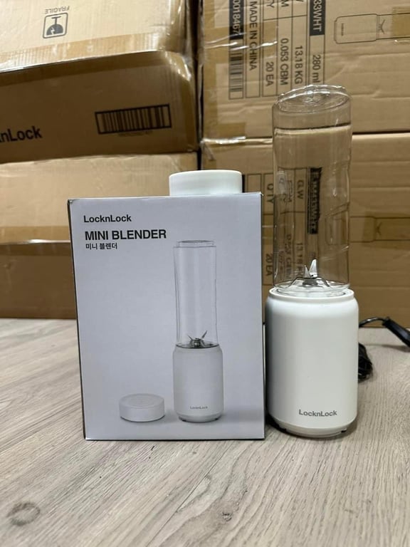 MÁY XAY SINH TỐ LOCKNLOCK MINI CẦM TAY MINI 280ML EJM433WHT