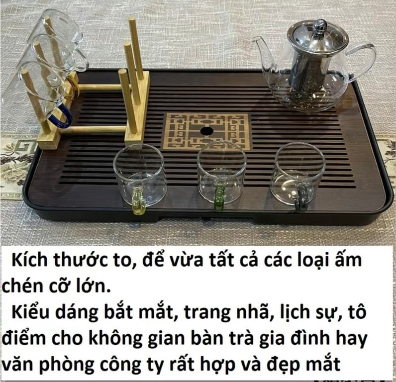 KHAY TRÀ GỖ TRE GIÀ