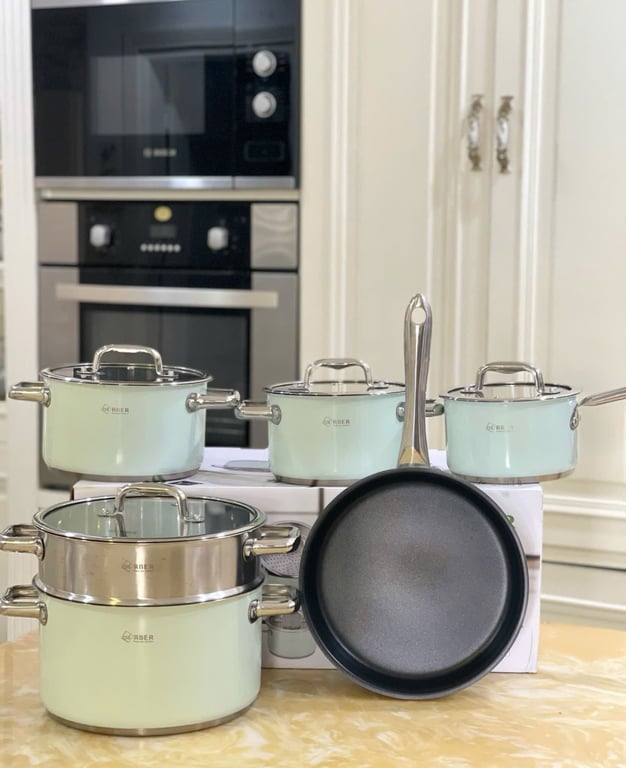 BỘ NỒI 5 MÓN ARBER AN05XC ĐẦY ĐỦ NỒI CHẢO